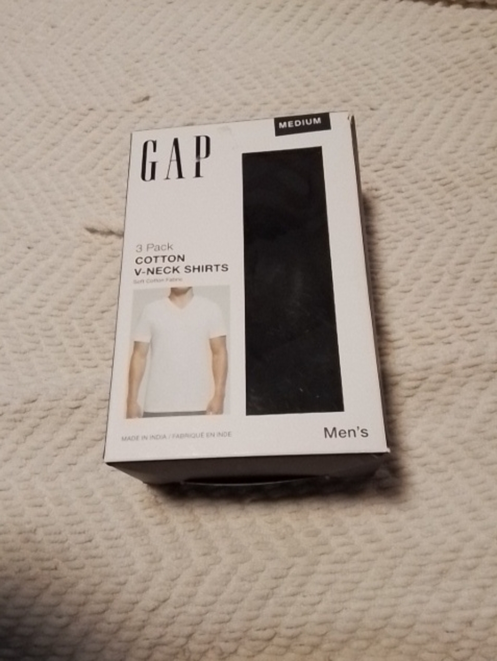 GAP Men's 3-Pack Cotton V-Neck Tees - White